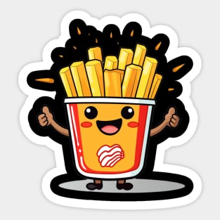 kawaii french fries T-Shirt cute potatofood Sticker